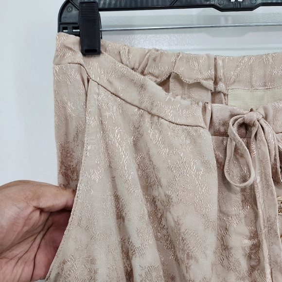 Home Frox Women's Rayon Textured Wide Leg Pants Light Pink - Picture 2 of 9